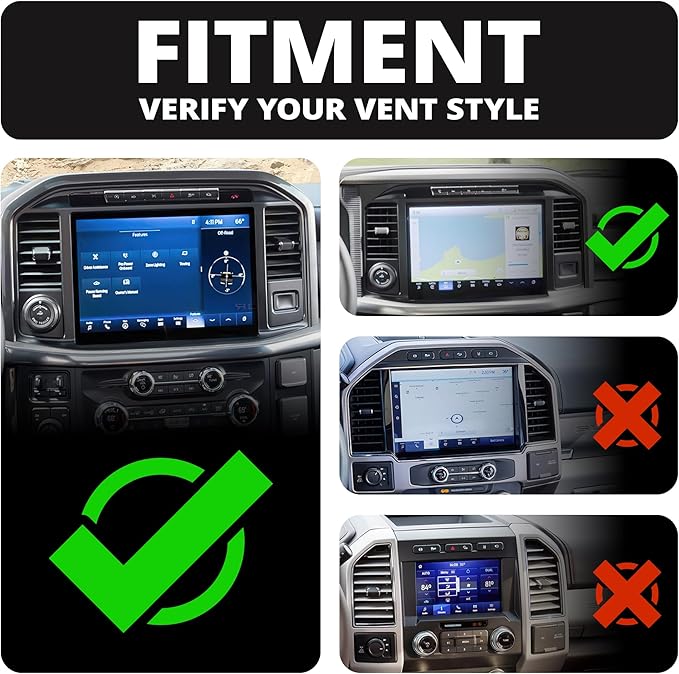 Tackform Link Vent Mount Magnetic Phone Holder - Compatible with 2021-2025 Ford F150 & Raptor, 2023-2025 Ford Super Duty | Aluminum | 2" Arm | Yellow | (NOT MAGSAFE Compatible)