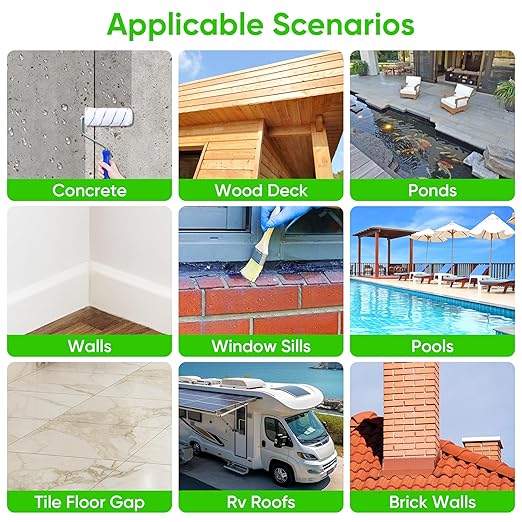 Transparent Waterproof Sealant 17oz - Invisible Protective Coating for Roof, Bathroom Tile & Walls, Indoor/Outdoor Waterproof Solution