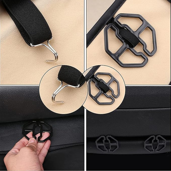 Coverado Seat Covers, Car Seat Covers Front Seats, Leather Seat Covers for Cars, Car Seat Protector Waterproof, Gray Car Seat Cushion, Front Carseat Cover Universal Fit for Most Cars Purple