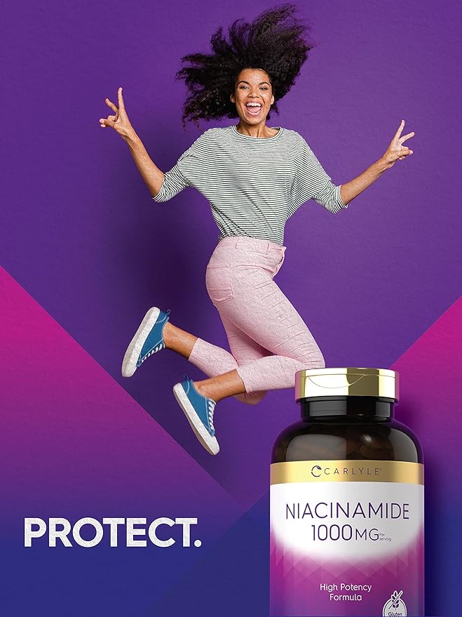 Carlyle Niacinamide | 1000 mg | 400 Capsules | Vitamin B3 Niacin | High Potency Formula | Non-GMO, Gluten Free Supplement