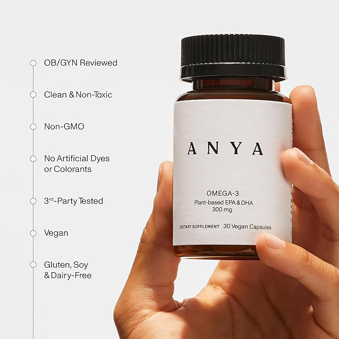 ANYA Postnatal Multivitamin Bundle + Omega 3 : Comprehensive Postnatal multivitamin, Easy-to-Digest Formula in 2 Pills a Day - 60 ct. Includes 300mg DHA/EPA + 21 Key nutrients for Postpartum Recovery
