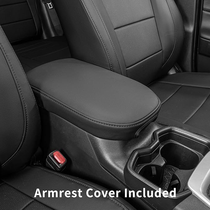 coverdream RAV4 Seat Covers Custom Fit for 2019-2024 2025 Toyota RAV4 LE,XLE,XLE Premium,Limited SUV Seat Cushion,Luxury Waterproof Leather Car Seat Protector(Full Set,Black)