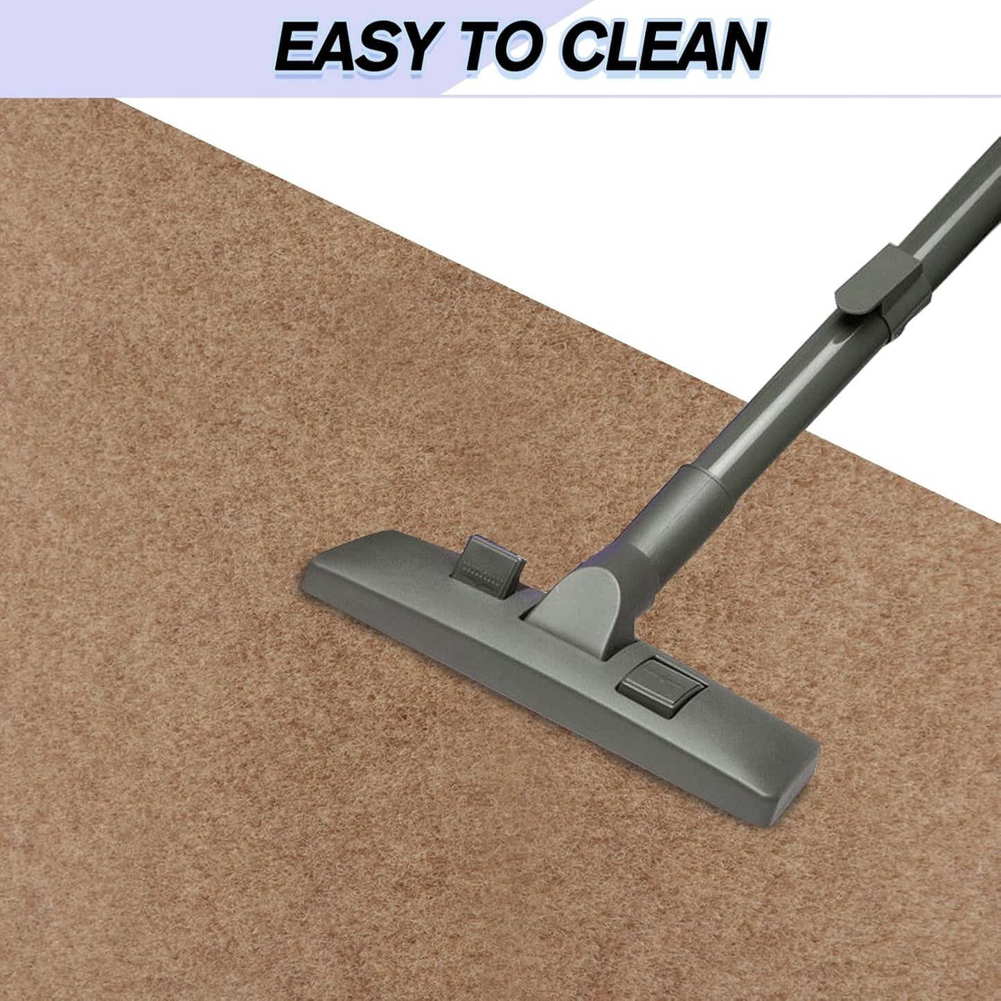 Custom Size Backed Non-Slip Area Rugs Runner, Easy Clean, Waterproof Runner Rugs for Hallway Entryway, Kitchen, Laundry, 4FT x 36FT, Beige