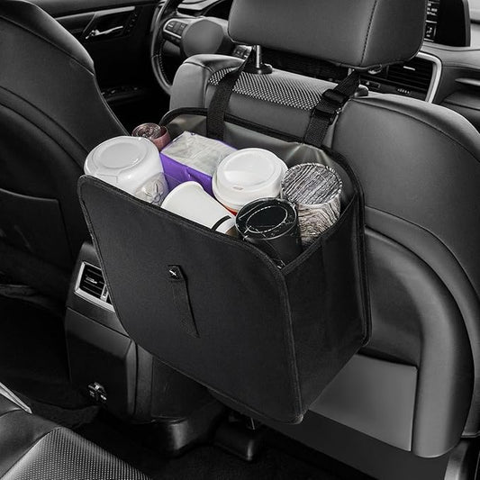 Amiss Foldable Trash Can, Collapsible Garbage Bag for Car, Hanging Waterproof Leakproof Storage Bag, Automotive Interior Accessories, Multifunctional (2 Gallon)