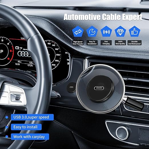 Single Port USB A 3.0 Male to USB C 3.0 Female Extension Cable,Flush Mount Waterproof Panel Cable for Car,Truck,Boat,Motorcycle Dashboard 3.3ft