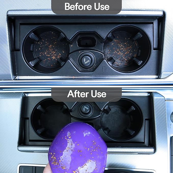 PULIDIKI Car Cleaning Gel Cleaning Putty Car Interior Cleaner Car Detailing Kit Car Cleaning Slime Car Cleaning Supplies Car Accessories Gifts for Men Women Purple