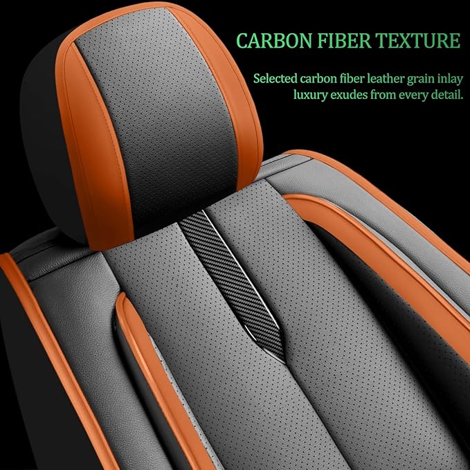 Fit Venza Car Seat Covers for Toyota Venza 2009-2024 2025 2026 -Upgraded Premium Waterproof & Breathable Leather,Airbag Compatible,All-Weather Seat Cushion Protector,2 Front/Black-Brown