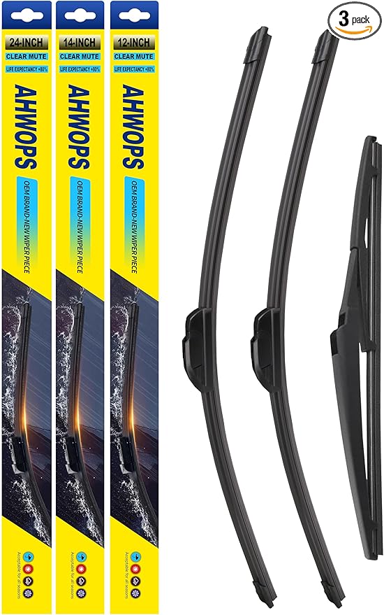 3 Wiper Front and Rear Wiper Blades for Toyota 4Runner 2003-2009, OE Original Style (22″/20″ Front/12″ Rear) For My Car