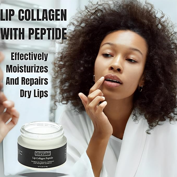 SLT Hydrating Lip Mask - Vegan Lip Collagen Sleeping Mask Soft and Supple Lips - Moisturizing Lip Balm with Peptide Complex for Lip Wrinkles Repair, Overnight Lip Treatment for Cracked Lips