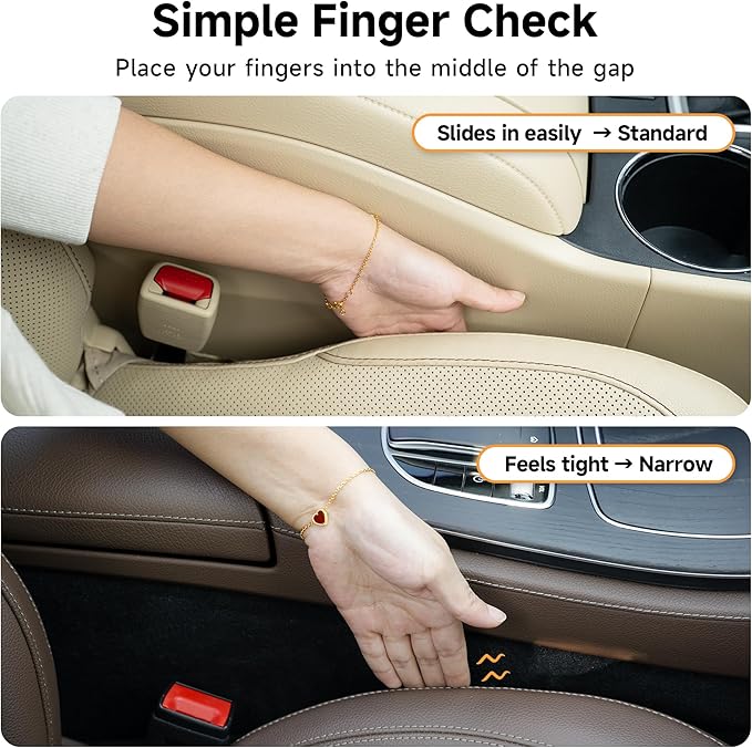 Givifive Car Seat Gap Filler Set of 2, 3IN1 Seat Side Gap Filler Plug with Storage Slot & Hook Function, Soft Foam Universal Fit Car SUV Truck Fill Gap Between Seats Console Organizer (Narrow Pink)