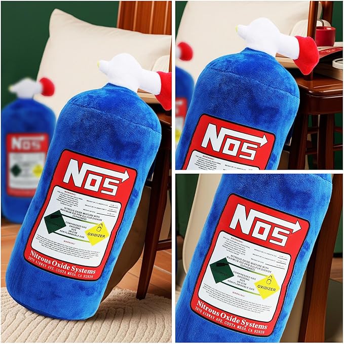 Car Neck Pillow NOS Pillow Bottle Car Headrest Pillow Soft Plush Neck Support Cushion for Driving, Office,Home,Party Decorations(11 inch 2 Pack)