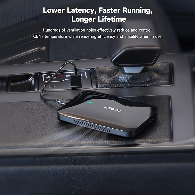 Wireless CarPlay Adapter, Magic AI Box with Dual-WiFi Stability, Wireless CarPlay Box Compatible with Wired Factory CarPlay & Android Auto, Support for YouTube/Netflix(Black)
