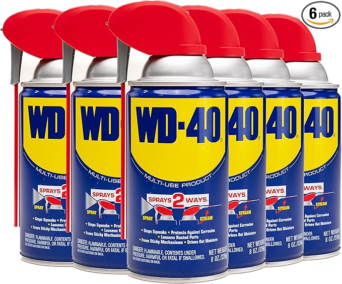 WD-40 Multi-Use Product with Smart Straw Sprays 2 Ways, 8 OZ [6-Pack]