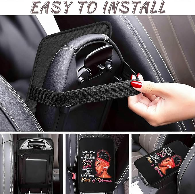 Southwestern Ethnic Vehicle Center Console Armrest Cover Pad,Western American Car Accessories Middle Console Cushion Pad,Auto Arm Rest Mat Aztec Gifts for Women Men Dad for Most Vehicle SUV Truck