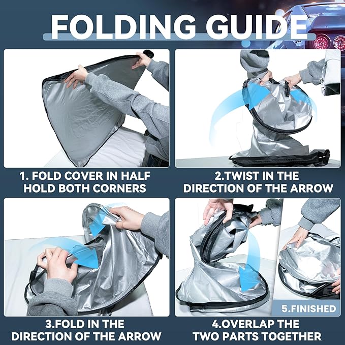 for Ford Super Duty F250 F350 F450 F550 2017-2025 2026 Windshield Sun Shade - 4 Layers Car Sunshades for Front Window Shade Cover Custom Fit F-250 Sun Visor 250T Shade Blocks UV Rays Car Accessories