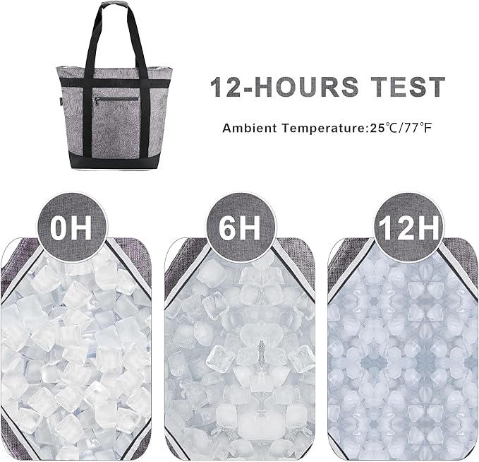 BeeGreen Insulated Cooler Bag with Handles Oversized Sturdy Leakproof Freezer Shopping Tote for Groceries Heavy Duty Thermal Food Delivery Bag Royal Blue