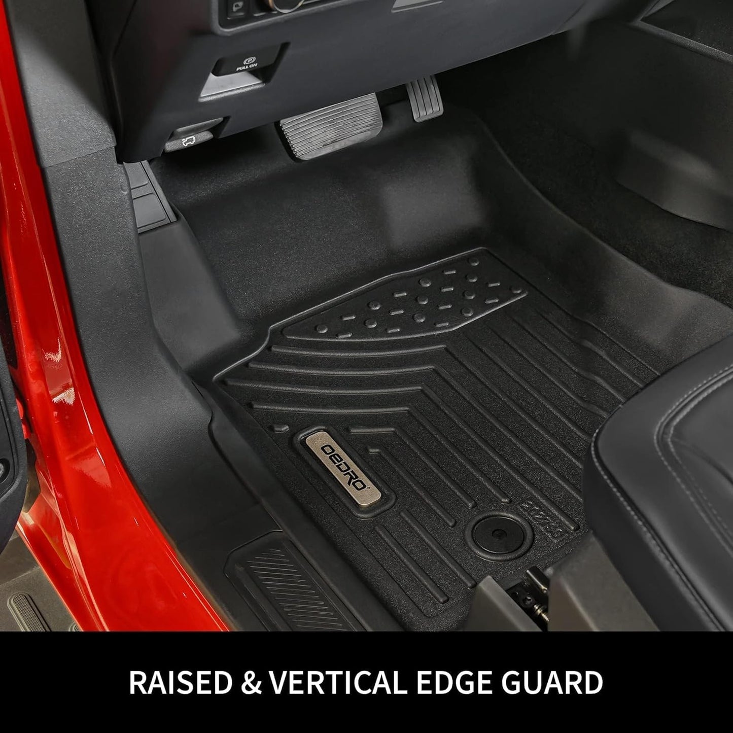 OEDRO Floor Mats for 2024-2013 Toyota 4Runner 7 Seater, Custom Fit TPE All-Weather 4Runner Car Mats Includes 1st, 2nd Row & 3rd Row Floor Liners, Black