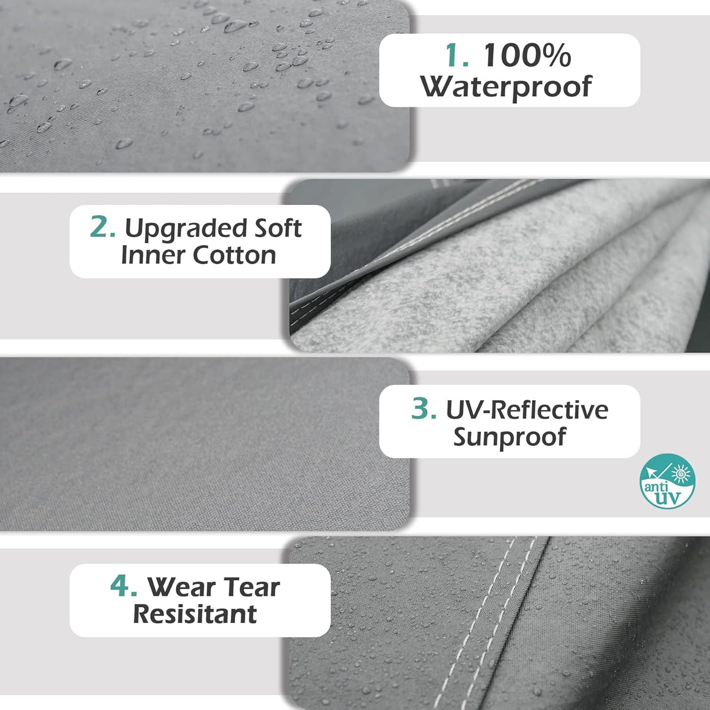 16 Layers Car Cover Waterproof All Weather, Heavy Duty Outdoor Car Cover Universal Fit Sedan Lexus ES350, Tesla Model S, Lincoln MKZ, Toyota Avalon, Jaguar XJ, Ford Taurus, BMW 740i etc.