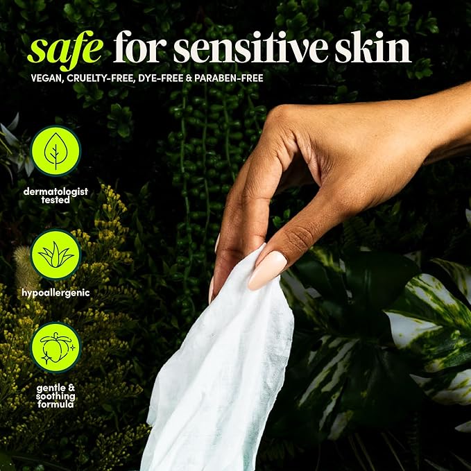 goodwipes Flushable Wipes - Individually Wrapped Butt Wipe for On-the-Go Adults - Portable Mini Wipes - Travel Essentials - Sewer & Septic Safe - Rosewater, 32 Count (1 Pack)