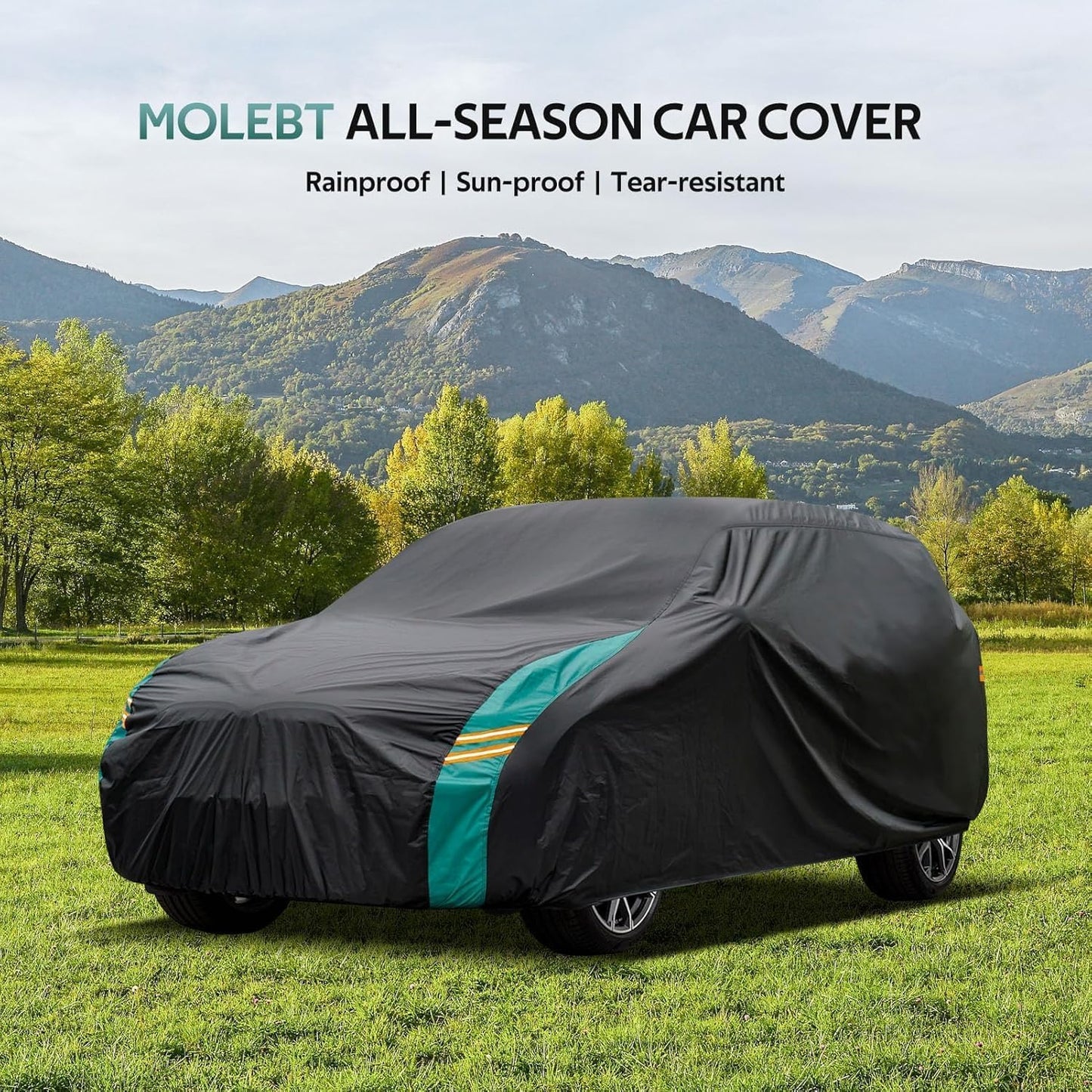 SUV Car Cover Custom Fit for Lexus RX 330 350 450 500(2016-2025), Waterproof All Weather for Automobiles, Outdoor Full Cover with Windproof Clip Straps.