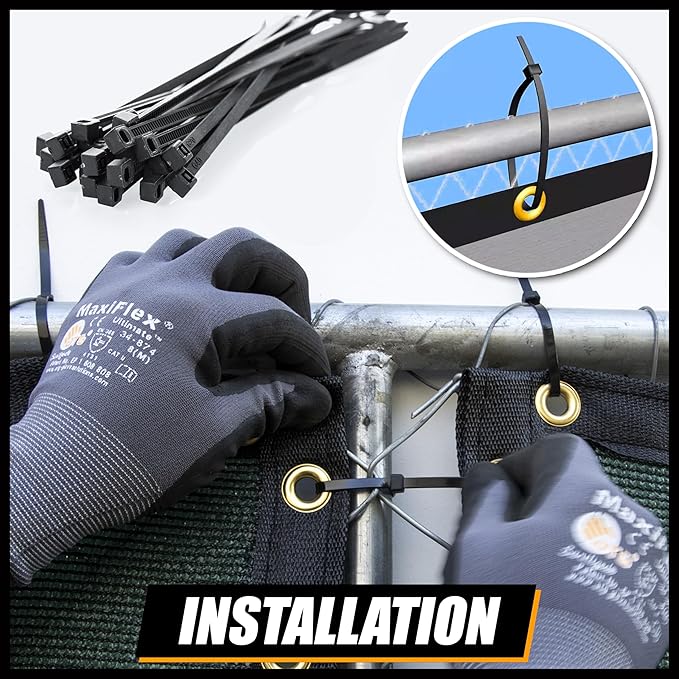 Royal Shade Custom Size 6' x 103' Brown Fence Privacy Screen Windscreen Cover Netting Mesh Fabric Cloth - Cable Zip Ties Included (We Make Custom Size)