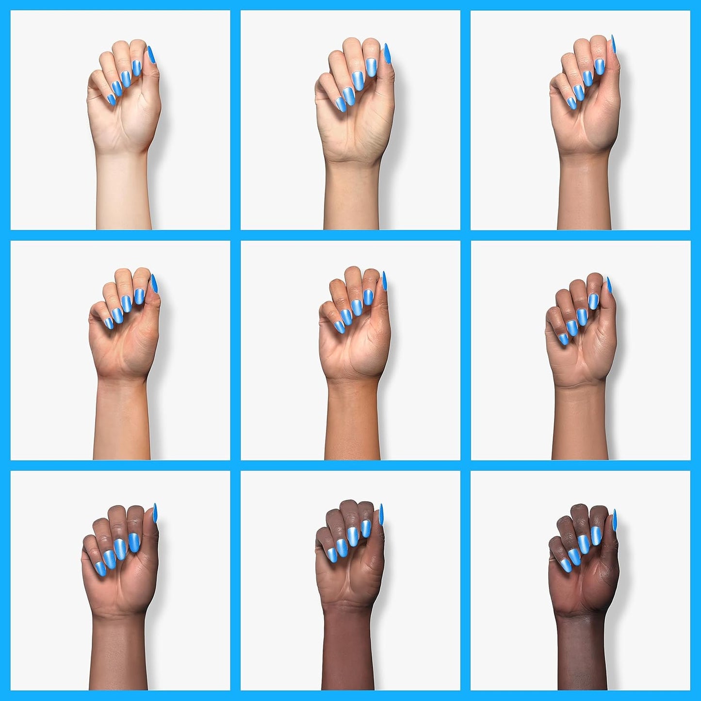 Beetles Blue Gel Polish, 1 Pcs 15ml Bright Blue Gel Nail Polish Soak Off Nail Art Manicure Salon Home DIY Design Uv Nail Lamp Needed Gift for Women