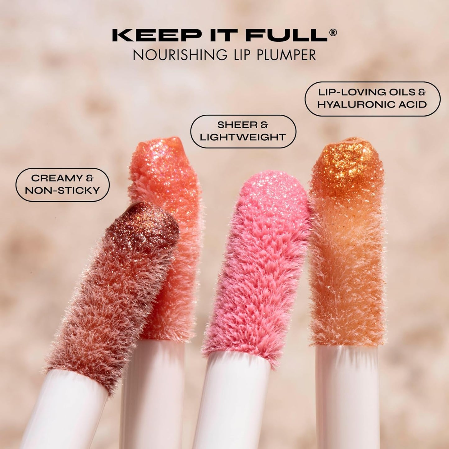 Milani Lip Gloss, Keep It Full Nourishing Lip Plumper with Hyaluronic Acid & Peptides for Soft, Fuller-Looking Lips (0.13 Fl. Oz.) Tropical Shine