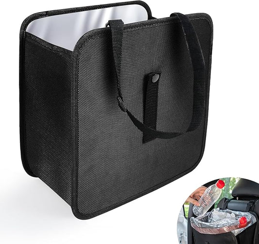 Amiss Foldable Car Trash Can, Collapsible Garbage Bin for Automotive, Hanging Waterproof Leakproof Storage Bag, 3.9 Gallon