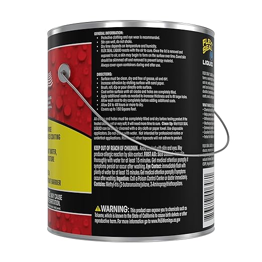 Flex Seal Liquid, Rubber Coating Sealant, Waterproof, Flexible, Breathable, and UV Resistant, Roof Repair, Basements, RV, Campers, Trailers, Marine, EPDM, Masonry, Black, 1 Gallon