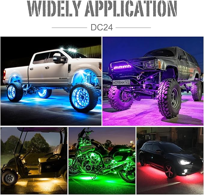 SHINIGHT Led Rock Lights for Trucks,12 Pods Lights for Jeep Brightness Truck underglow kit Exterior with App Control Flashing Music Mode RGB Lighting for UTV SUV ATV RZR Truck Accessories