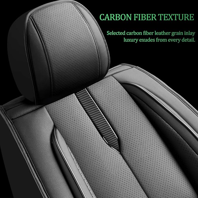 Fit Prius Car Seat Covers for Toyota Prius 2001-2024 2025 2026 -Upgraded Premium Waterproof & Breathable Leather,Airbag Compatible,All-Weather Seat Cushion Protector,Full Set,Black