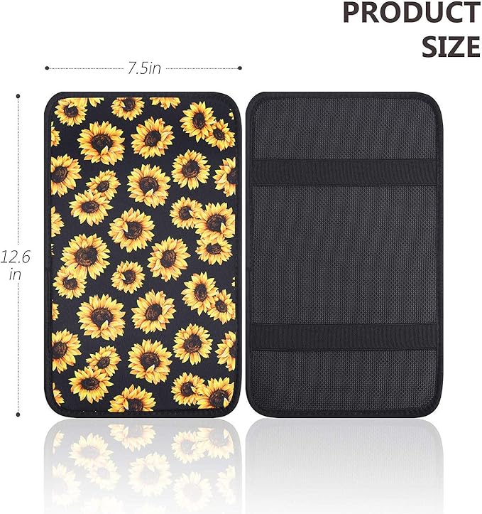 JEOCODY Colorful Console Armrest Univeral Car Interior Accessories Non Slip Arm Rest Protector Pads