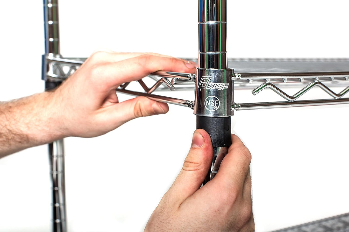 Omega 30" Deep x 42" Wide x 36" High 3 Tier Chrome Starter Shelving Unit