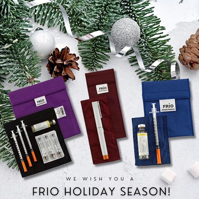 FRIO Cooling Wallet - Insulin Cooler for 45+ Hours of Stress Free On The Go - Burgundy - Duo
