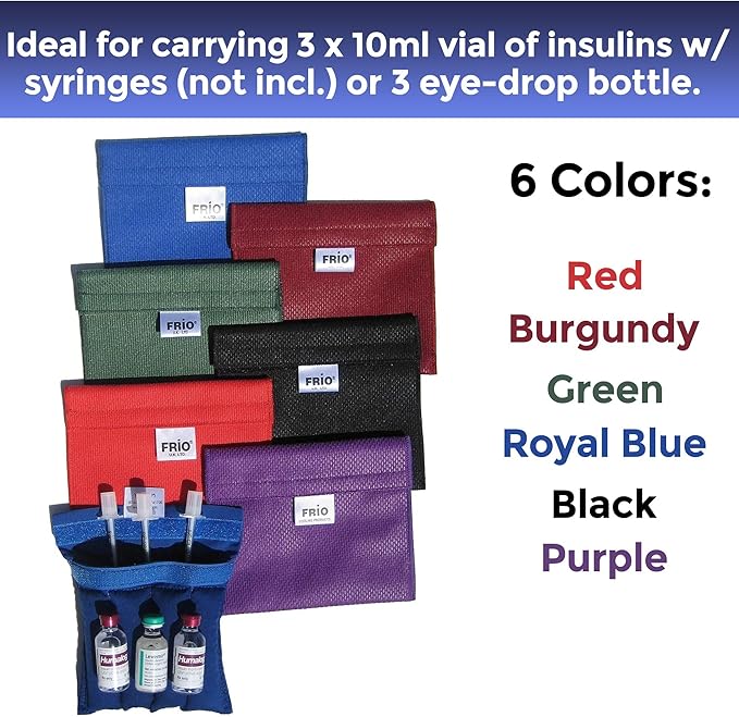 FRIO Cooling Wallet - Insulin Cooler for 45+ Hours of Stress Free On The Go - Blue - Small