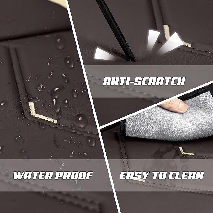 Car Seat Covers Fit for Infiniti g37 2000-2026, Stylish Sport Seat Covers, Waterproof Wear-Resistant Premium Nappa Leather Car Seat Cover.(Full Set with Pillow/Coffee Color)
