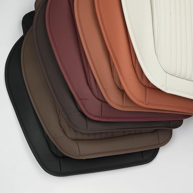 Car Seat Cushion Fit for BMW Accessories Front and Rear Seat Pad for Car Driver Seat Office Chair Off-White(1PC)
