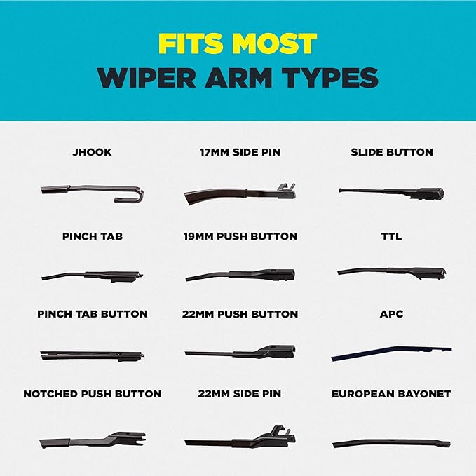Invisible Glass CSB19 Ceramic Silicone 19" Premium All-Season Windshield Wiper Blade – Automotive Replacement Beam Blade with HydroGuard Water Repellent Coating for Quiet, Streak-Free Performance