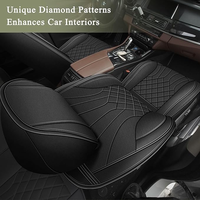 Full Set Car Seat Covers for Honda CR-V Sedan Coupe 2015-2025 2026 - Breathable Cool Ice Silk Leather - 5 Seats for Honda CRV Accessories - Black