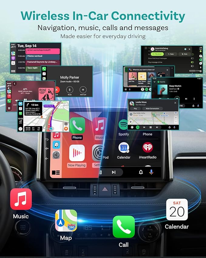 OTTOCAST Mini Tube 2026 Wireless CarPlay & Android Auto Adapter, Plug & Play for iPhone & Android, Seamless Auto-Connect, Stable Performance, Premium Aluminum Design