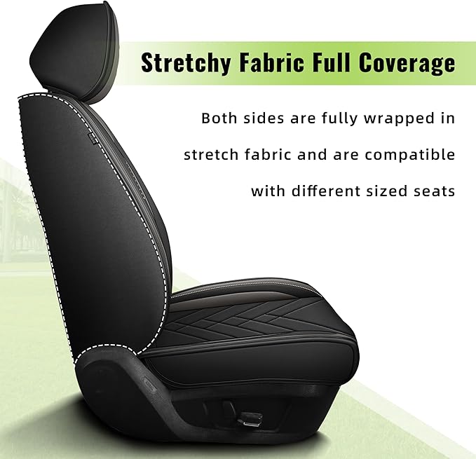 AOMSAZTO Car Seat Covers Fit for Jeep Renegade 2015-2024 2025 Premium Front Seat Covers Waterproof Leather Automotive Seat Covers Compatible with Airbag (2 Seats,Grey)
