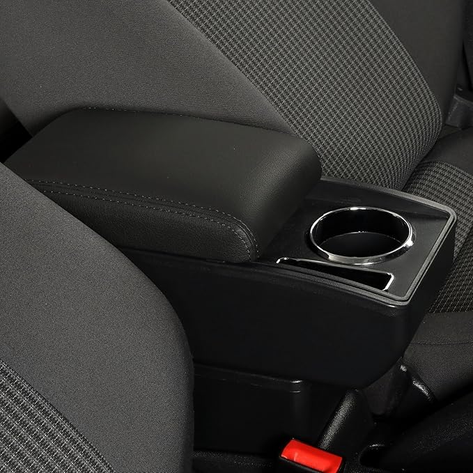 AULPHIKE Compatible with Nissan NV200 Armrest Center Console Organizer Armrests Double Layer Storage Space with Cup Holder