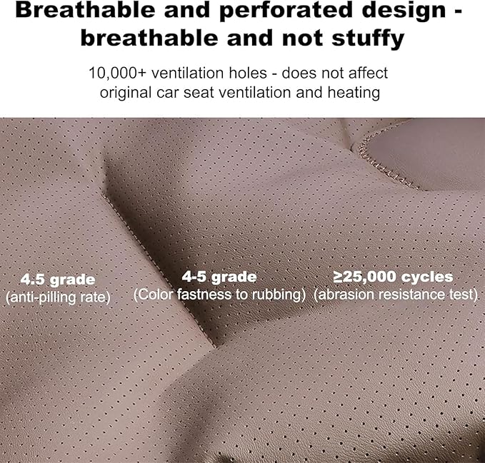 Car Seat Cushion for Porsche Macan 2015-2025-pr, Breathable Non-Slip Driver Seat Pad Ergonomic Memory Foam for Long Driving Car Office,B/3Pcs-White