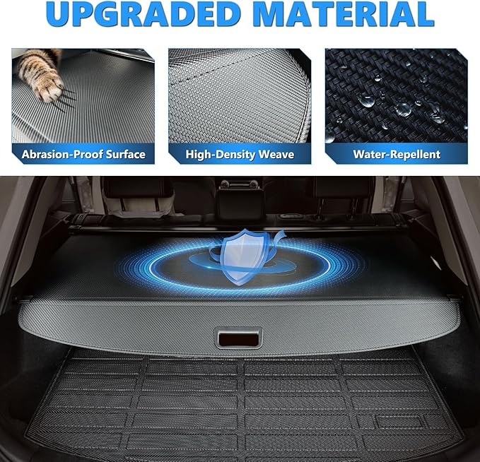 MIALUTY® Cargo Cover for 2015-2024 Nissan Murano Retractable Trunk Cover Murano Accessories Anti-Peeping Anti-Theft Privacy Screen,Trunk Luggage Shield Shade Carbon Fiber Texture