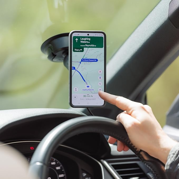 Quad Lock Heavy Duty Suction Car Phone Mount with MAG Phone Case and MAG Wireless Charging Head for iPhone 14 Pro Max