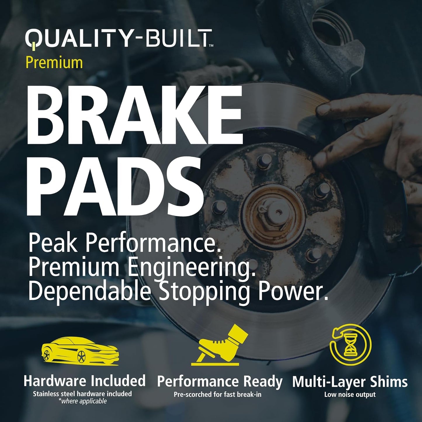 Premium Semi-Metallic Rear Brake Pads (1001-0667M) Compatible with Ford Explorer 2001-1995, Explorer Sport 2003-2001, Explorer Sport Trac 2005-2001, Ranger 2002-1998 & More