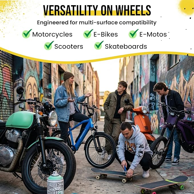 Spray.Bike Spray Paint | Designed Mainly for Bicycles | Multi-Use Acrylic Spray Paint for Metal, Plastic | High Coverage Bike Paint, 400ml, Carlton