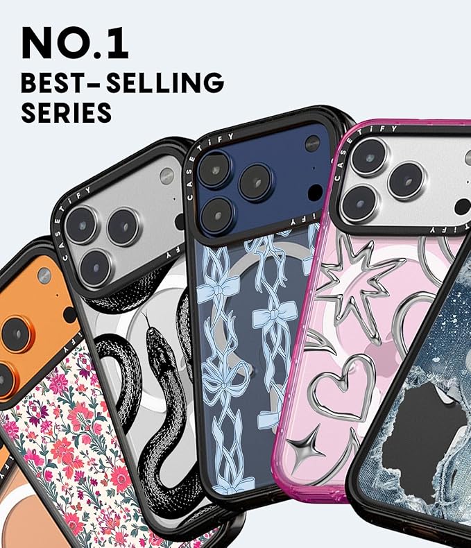 CASETiFY Impact iPhone Air Case [Slim/Compatible with Magsafe / 8.2 ft. 4X Military Grade Drop Protection] - Stargazer Lily - Clear Black