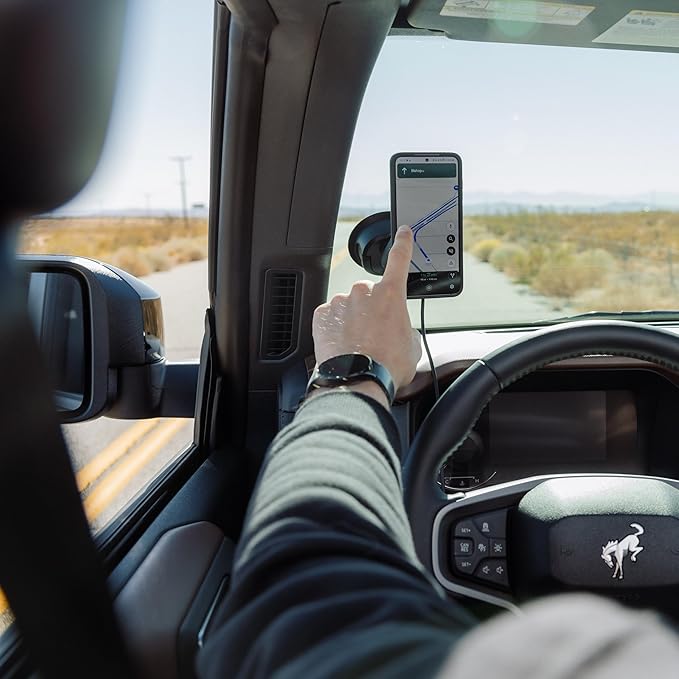 Quad Lock Heavy Duty Suction Car Phone Mount with MAG Phone Case and MAG Wireless Charging Head for iPhone 13 Pro Max