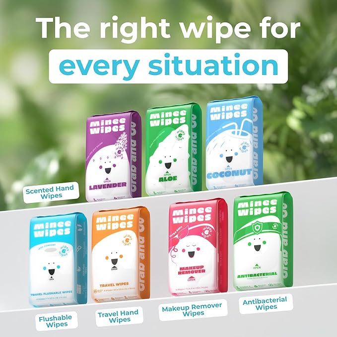 Impossibly Compact Travel Flushable Wipes - 99.5% Water and Aloe - Safe for Sensitive Skin & Hypoallergenic - Travel Essentials for Adults, Kids & Babycare, Unscented, 24 Pack 144 Wipes